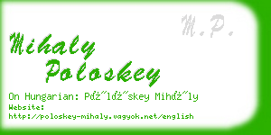 mihaly poloskey business card